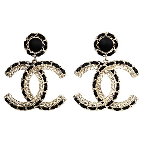 chanel earrings hanging|authentic chanel cc earrings.